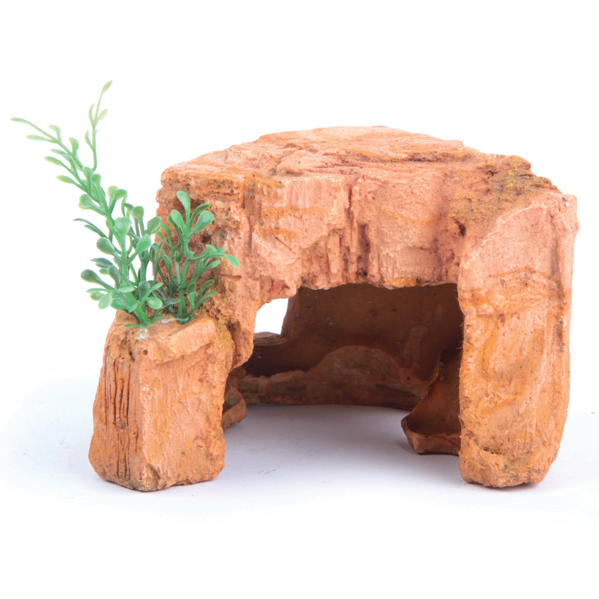 Sandstone Rock With Plant – Mini